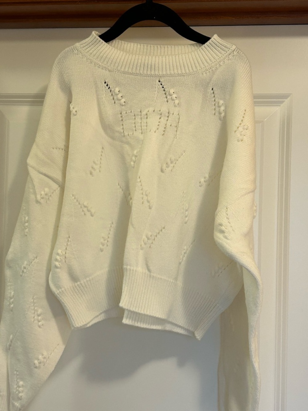 Dior Kids Cream Knit Crewneck Sweater